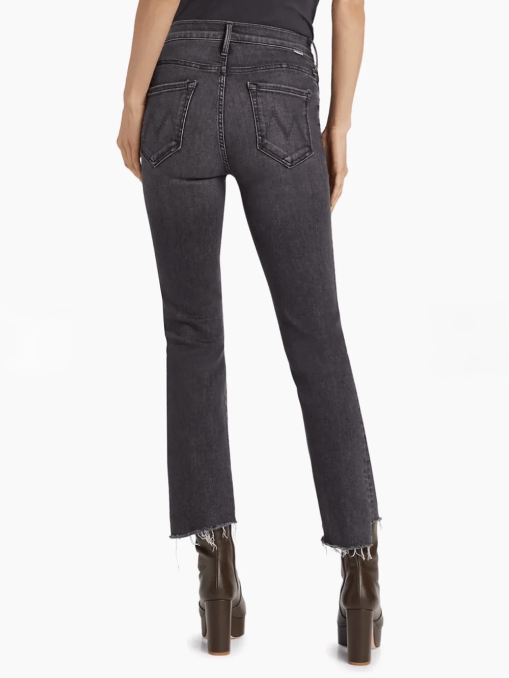 Mother Denim The Insider Crop Step Fray Up In Smoke Size:8/23 NWT